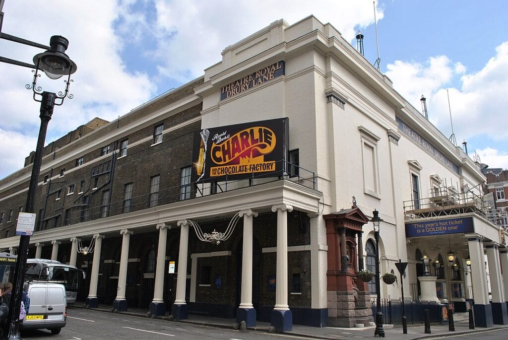 Theatre Royal Drury Lane just around the corner from the Covent Garden Market.