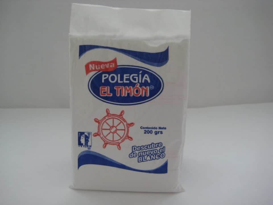 Polegia a detergent used in Mexico for cleaning the beautifully embroidered dresses.