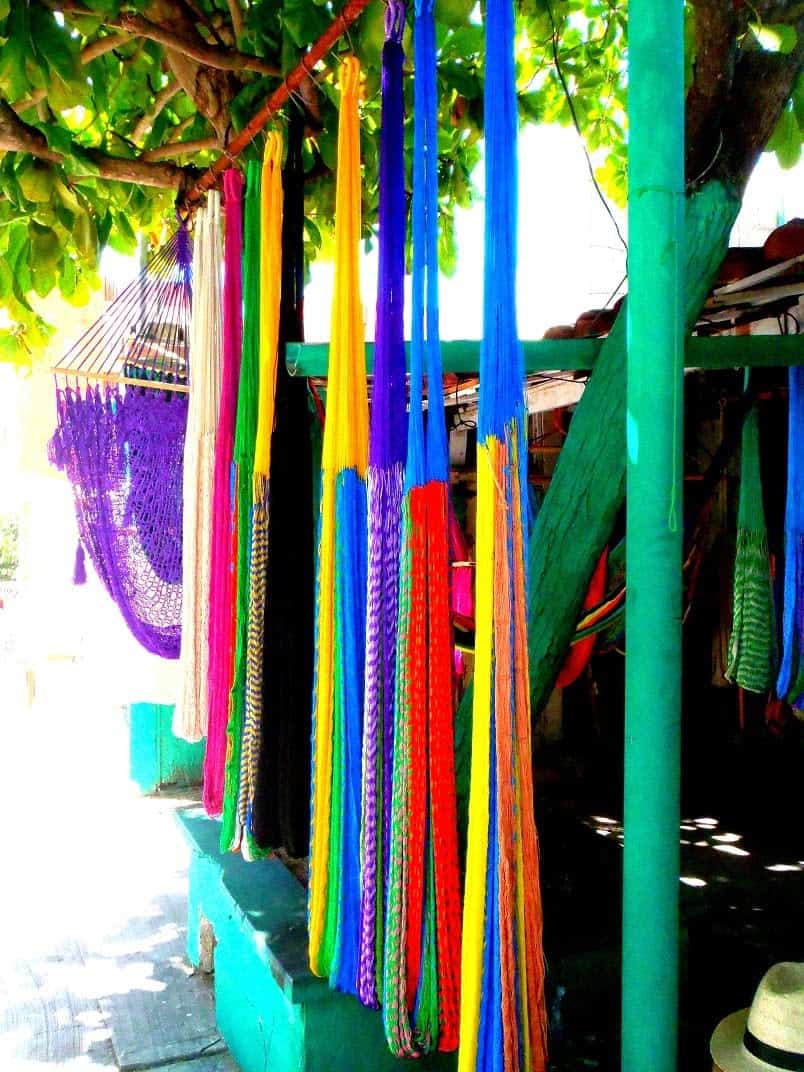 Buying a Hammock in Mexico all the beautiful colours available