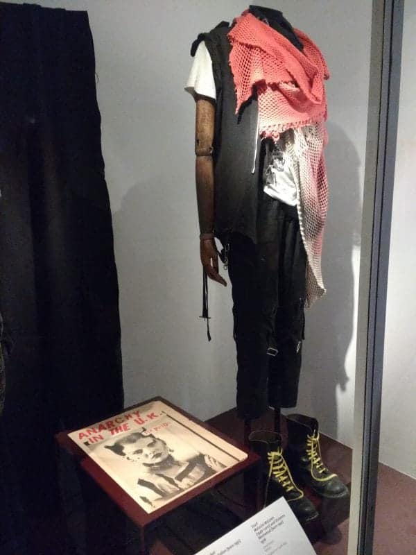 Malcolm McDowells Punk outfit in the V&A museum