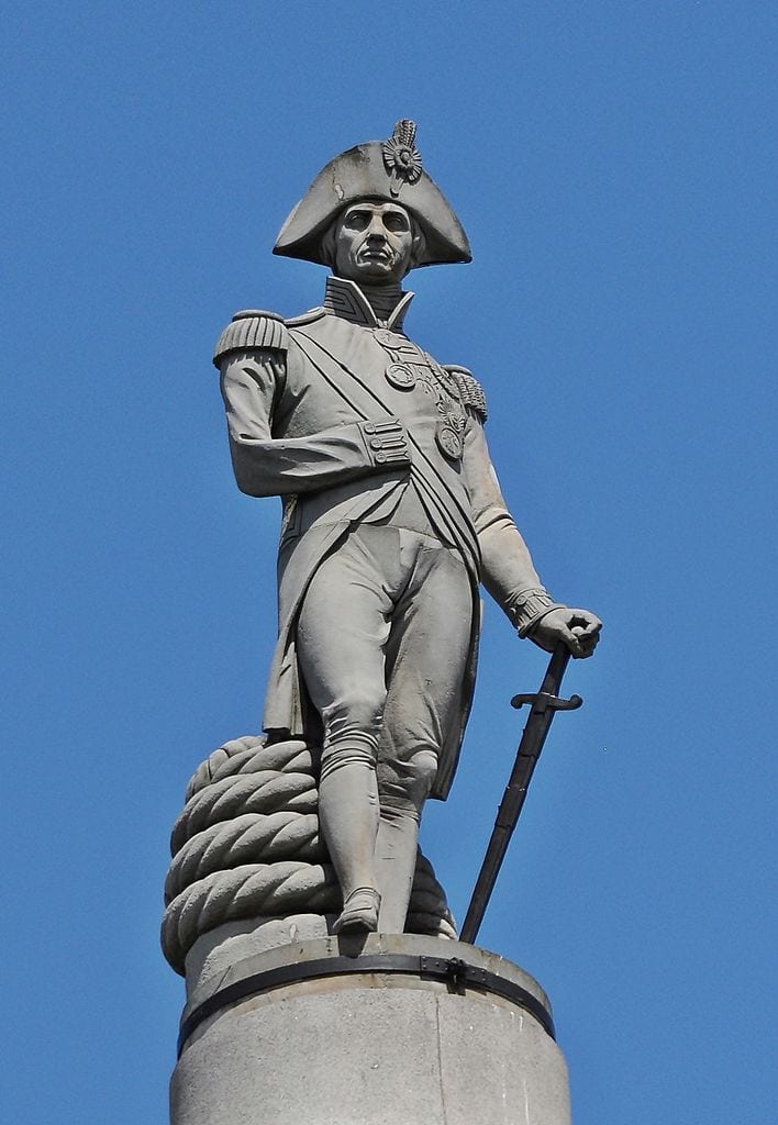 Nelson on top of Nelson's Column in Trafalgar Square