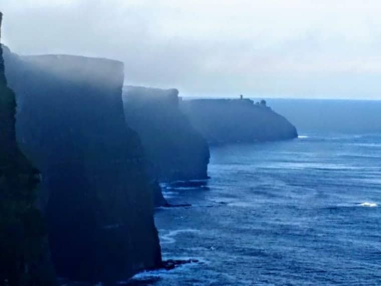 very foggy at the Cliffs of Moher
