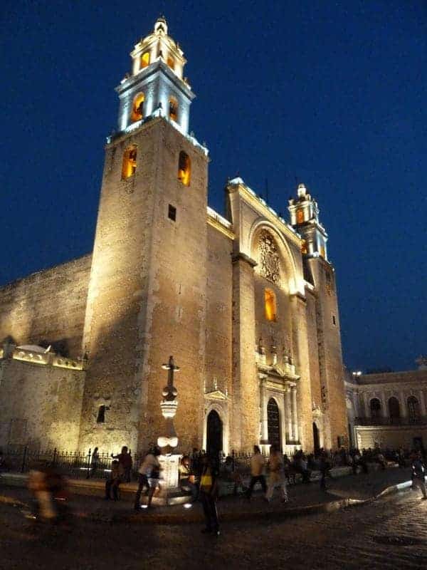 the Cathedral in Merida living the expat life in the Yucatan