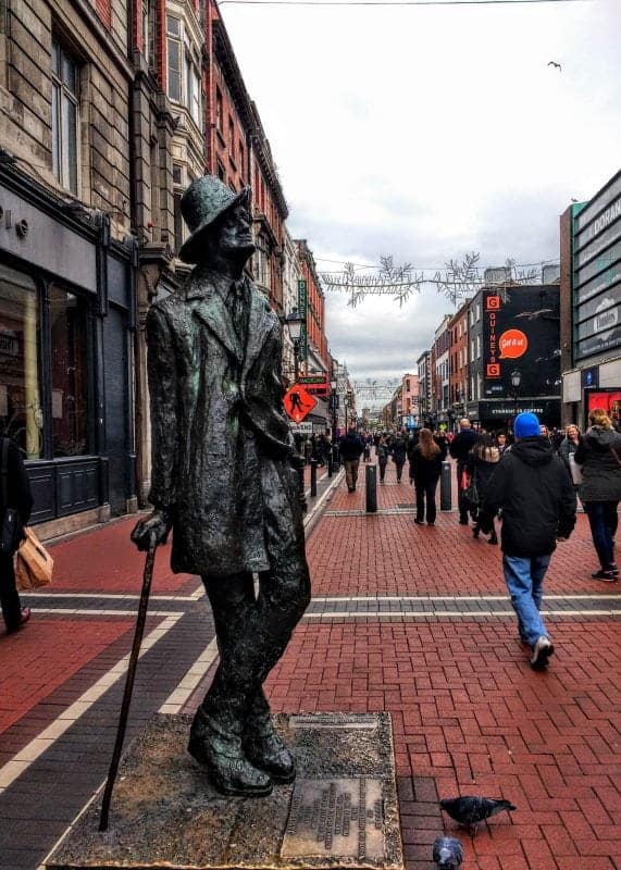 statue to James Joyce in 15 Dublin Don'ts