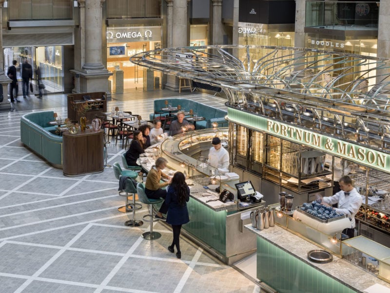 the food halls at Fortnum and Masons in London