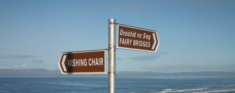fairy bridge signs at Tullan Strand