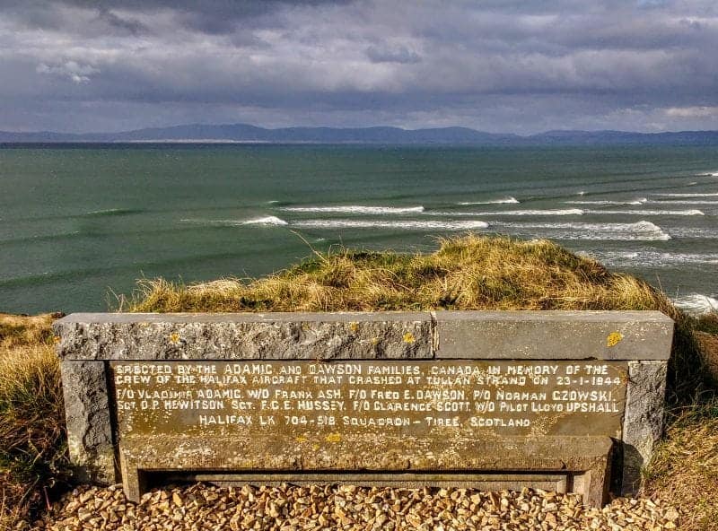 Canadian memorial WWII at Tullan Strand