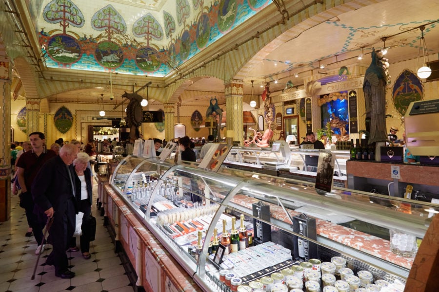 Food Halls in London living it up at Harrods Food Hall