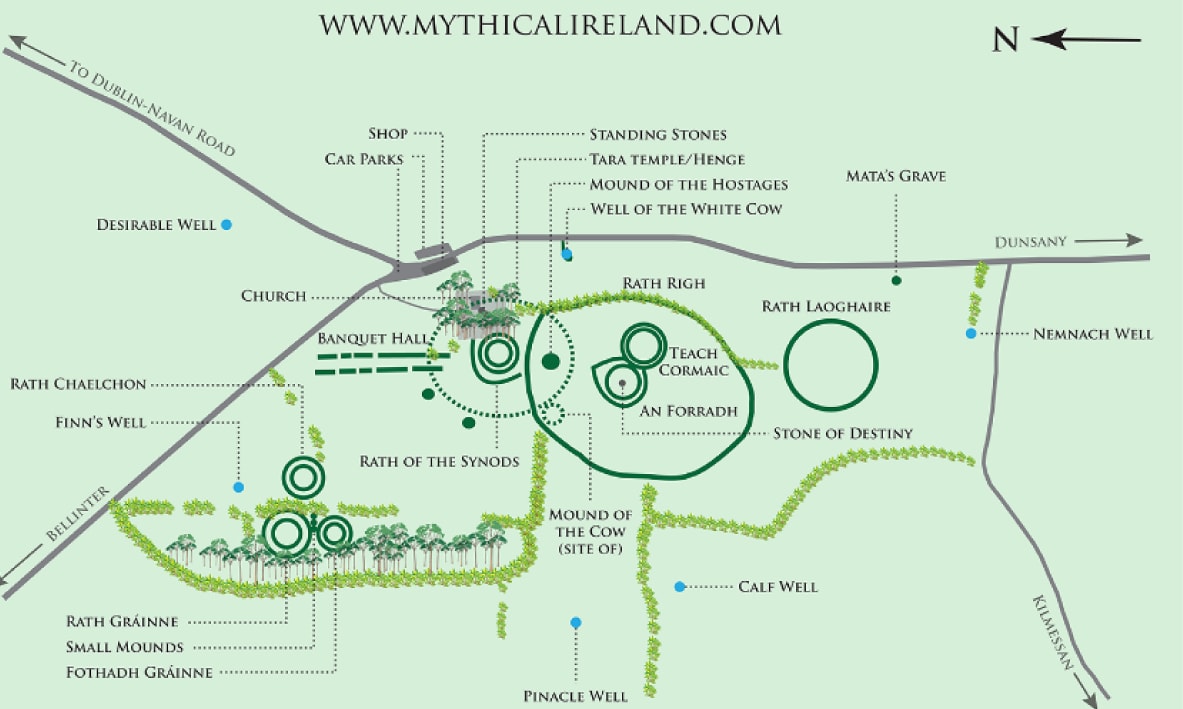 map of Tara from Mythical Ireland