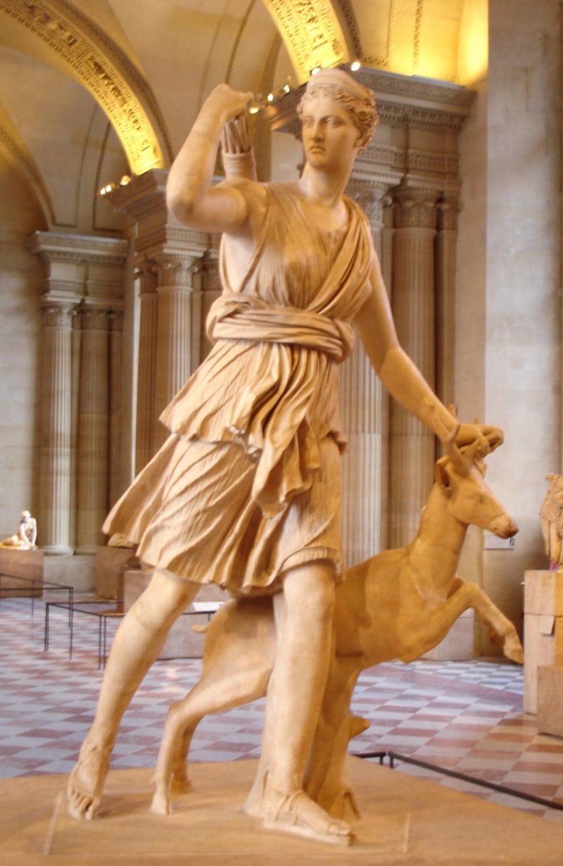 statue of Artemis from the Louvre in Paris