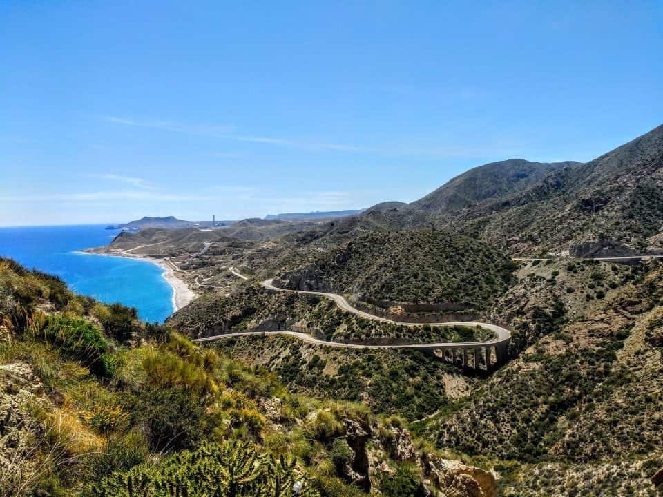 Road to Carboneras from the Cabo de Gato Southern Spain Road Trip