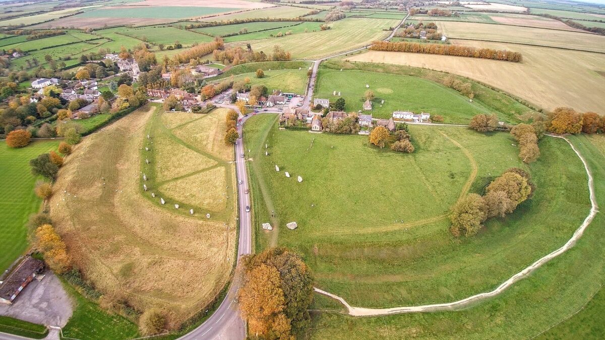 Avebury Henge an aerial view