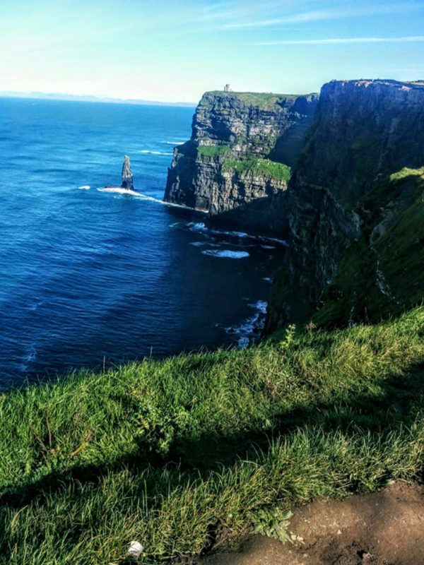 the small sea stack at the Cliffs of Moher