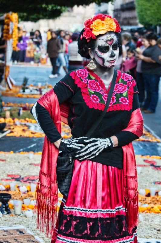 Calaveras and dia de los Muertos skulls (Day of the Dead)