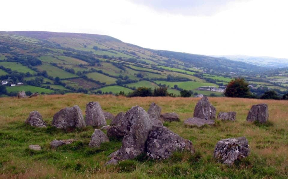 A stone circle in Glenaan