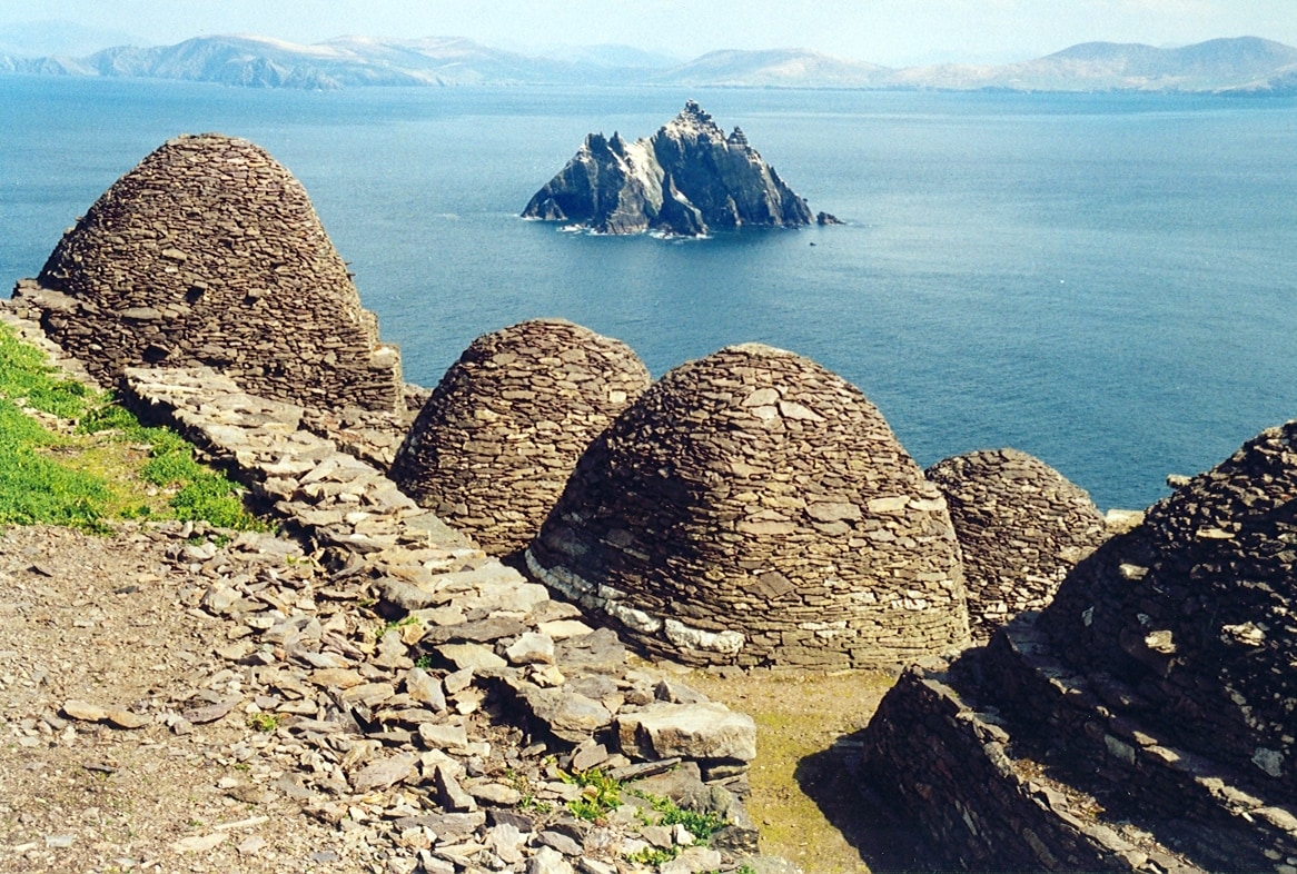 Skellig Michael, beehive cells and Small Skellig Star Wars in Ireland