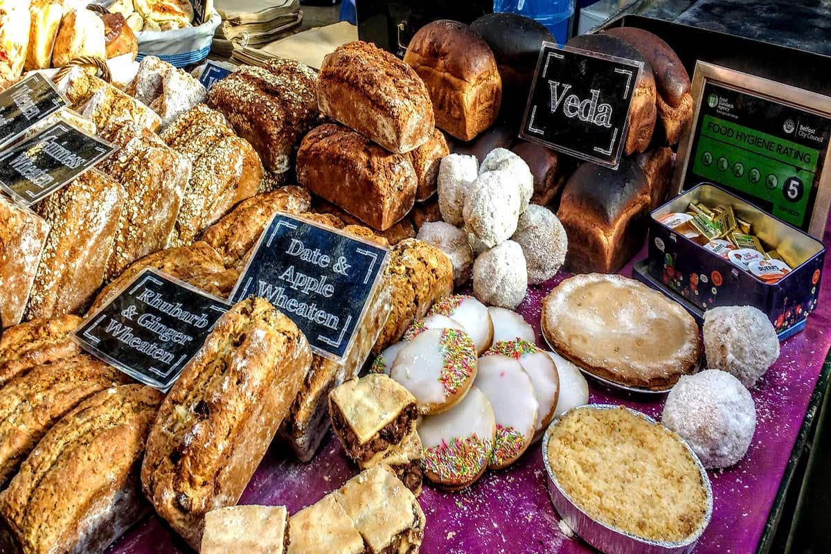 Varieties of Irish bread, brown, bread, veda bread, Wheaten bread and more all served in all the best places to eat in Donegal Town