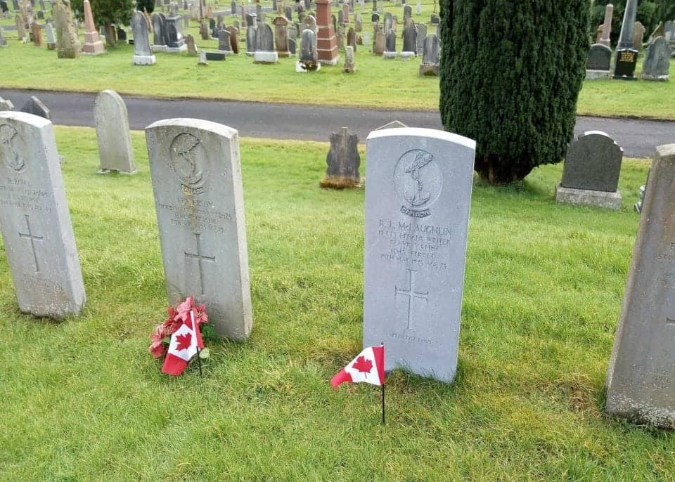 The City Cemetery of Derry with Canadian WWII graves