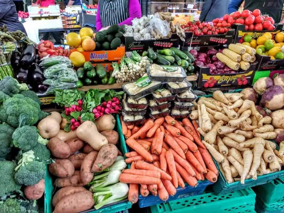 veggies at the Milk Market in Limerick