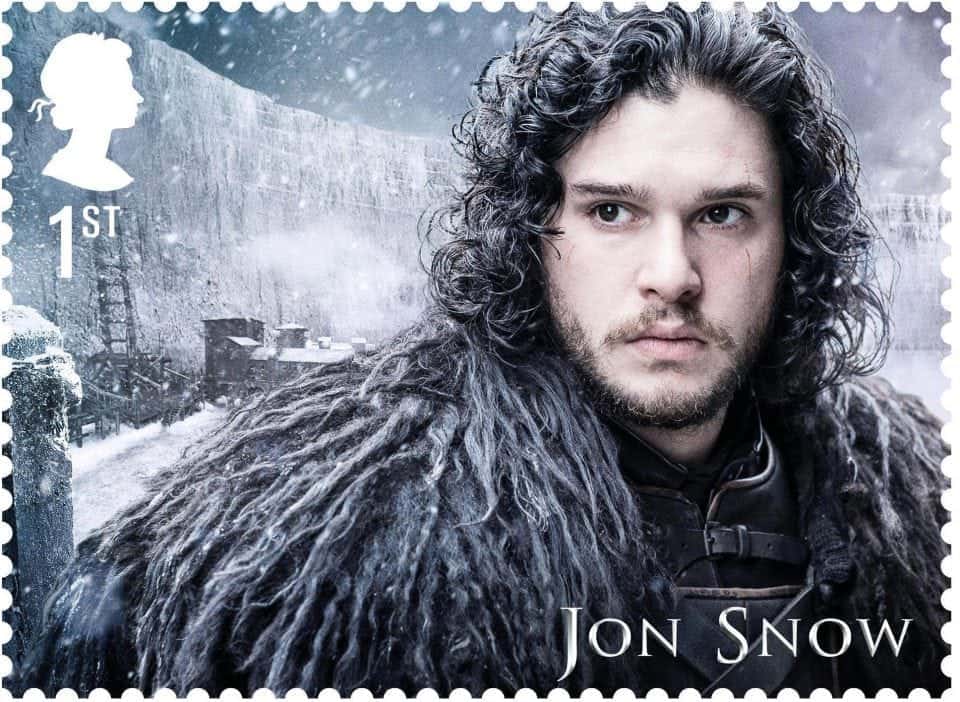 a new stamp with Jon Snow's portrait from the Post Office in N. Ireland