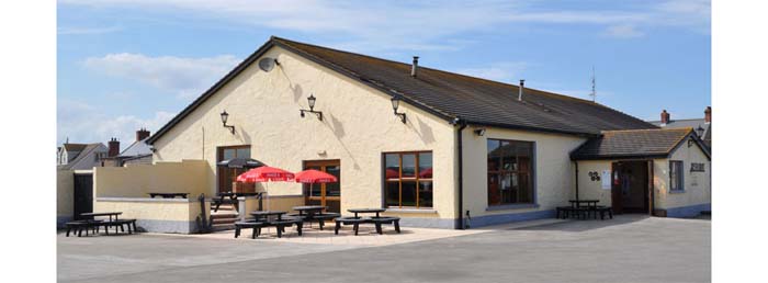 The Quay's restaurant exterior by the water in Portavogie on the Ards Peninsula