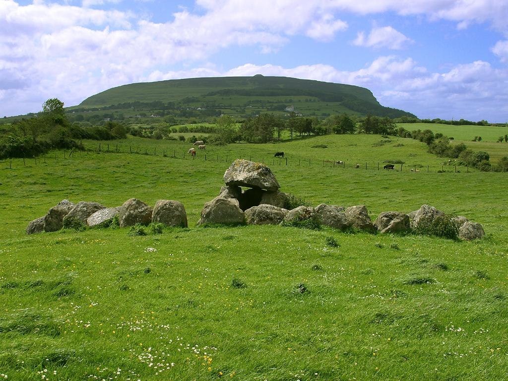 a veiw of Benbulben and Knocknarea on the Wild Atlantic Way