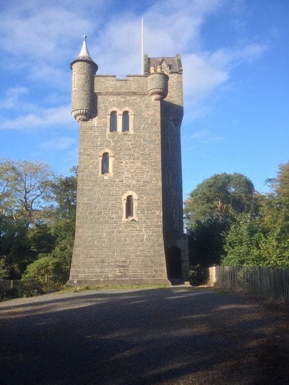 Helen's Tower on the Mourne mountains route County Down beyond Belfast