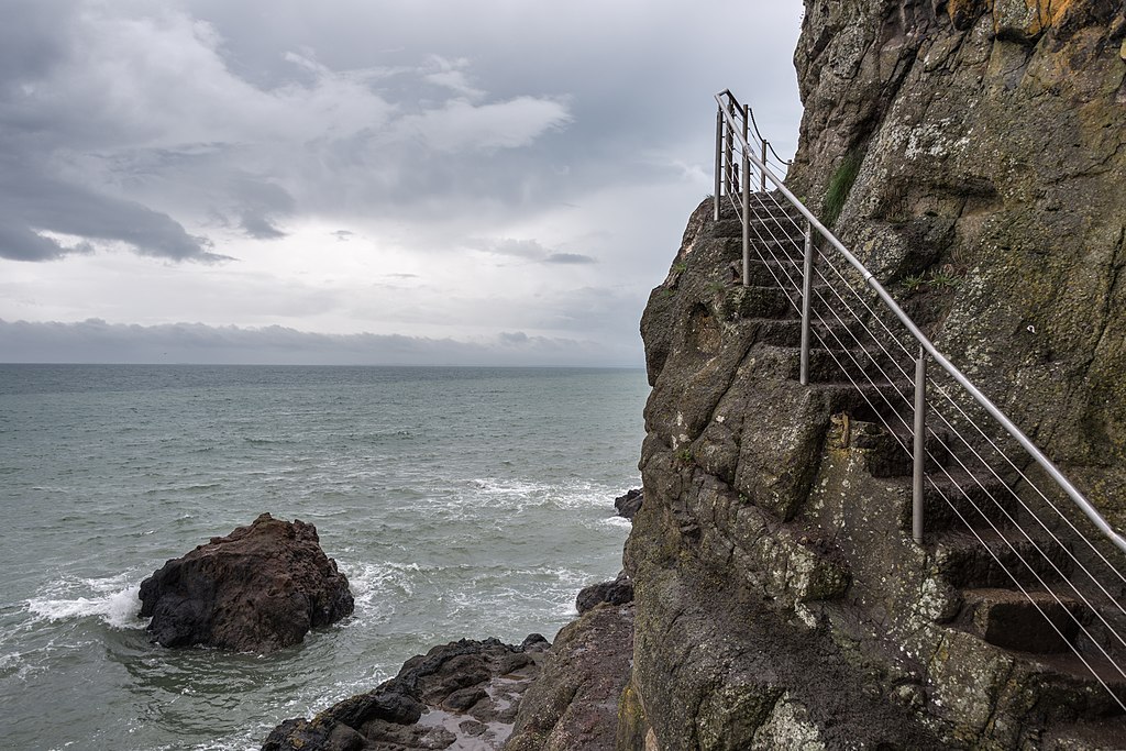 Stairs of the Gobbins Cliff Walk on the Causeway Coastal Route Northern Ireland