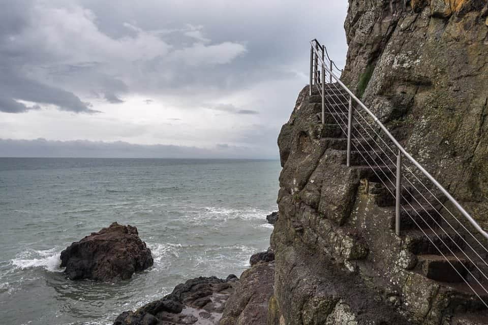 part of the Gobbins walk in N. Ireland