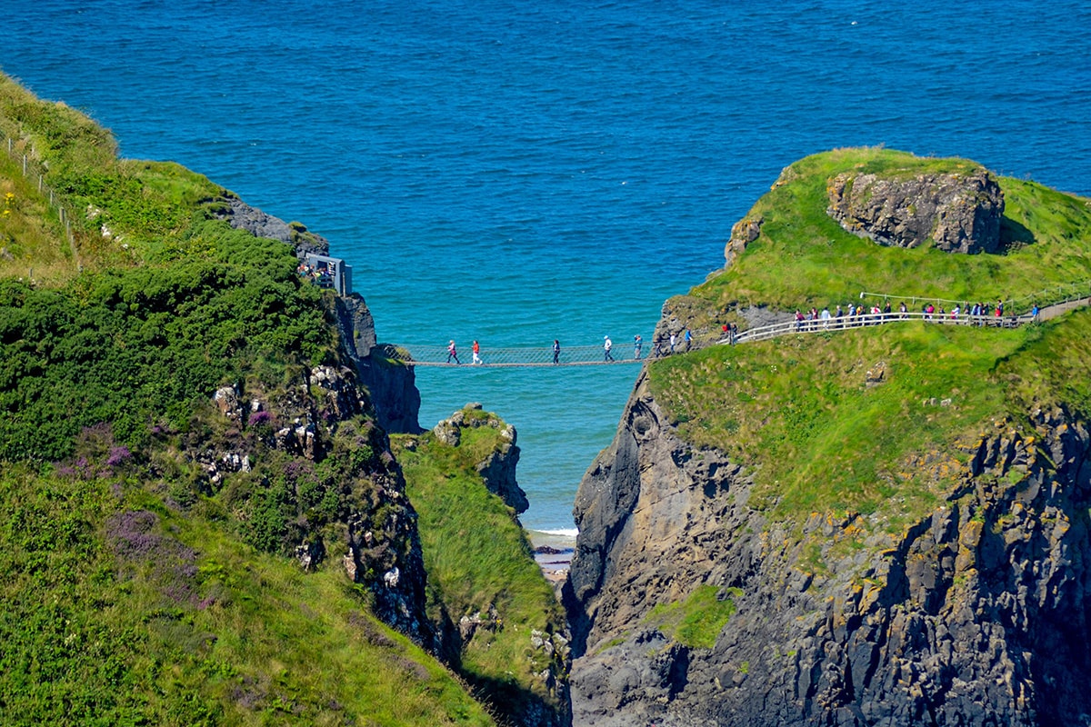 Carrick a Rede rope bridge on the Causeway Coast of N. Ireland places to visit in IReland