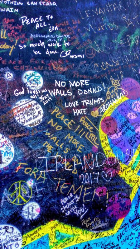 a section of the Peace Wall in Belfast