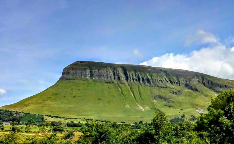 An Irish landmark, Ben Bulben mountain in Sligo