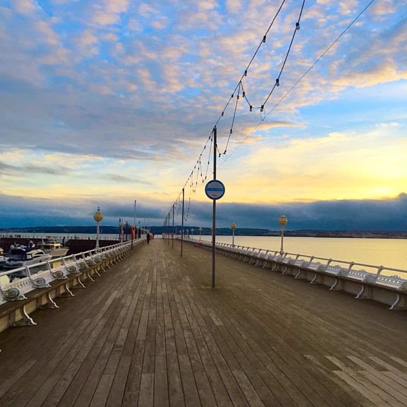 view of the boardwalk in Torquay, Devon