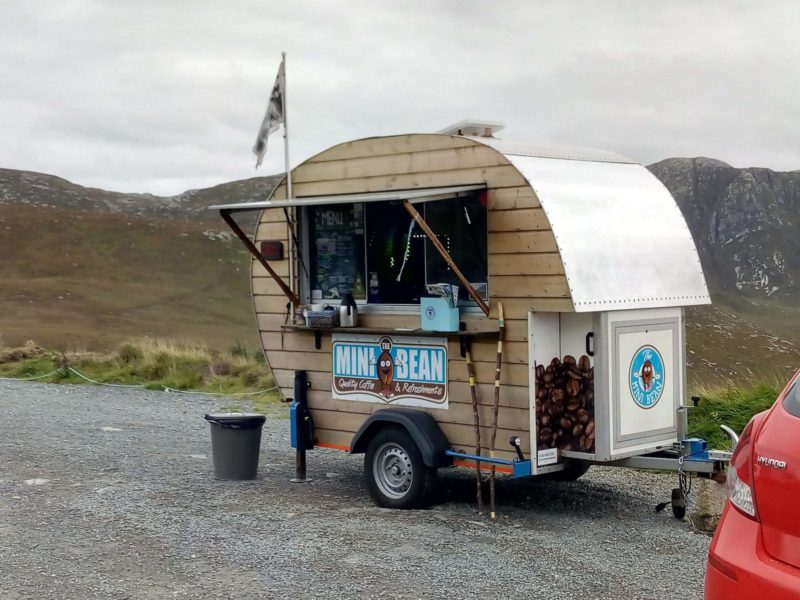 the mini bean coffee pod found on the roadsite on the way to Glenveagh castle