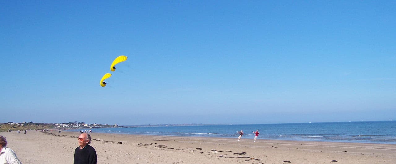 best beaches in Ireland kite surfing at Portmarnock Dublin