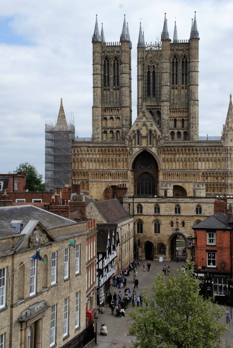 Lincoln Cathedral taken from the walls around the city