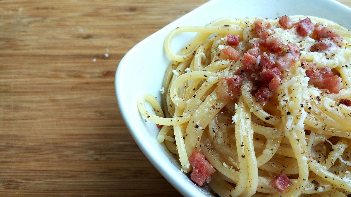 Roman style Spaghetti carbonara