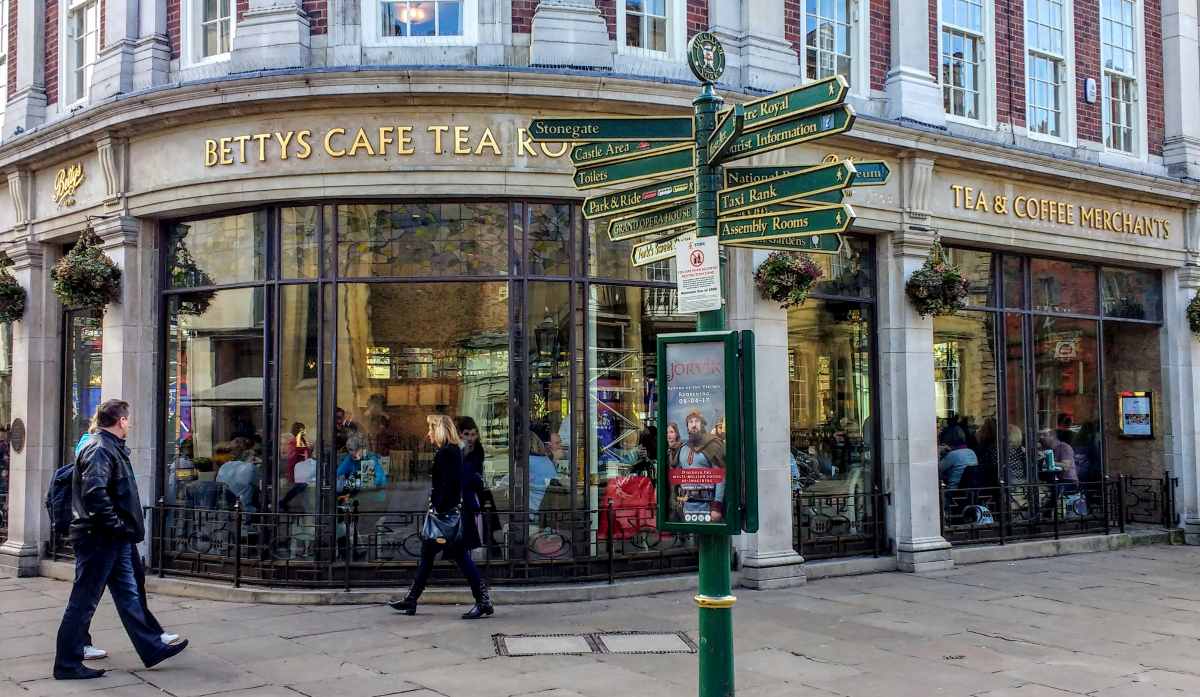 Exterior of Bettys cafe in York, the home of the famous Fat Rascals buns