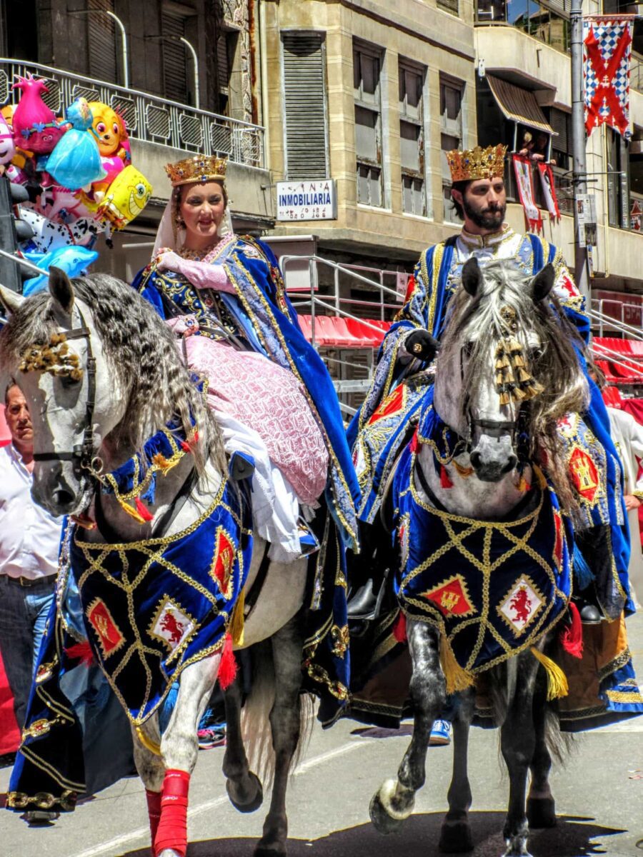 Caravaca de la Cruz festival of wine horses king and queen