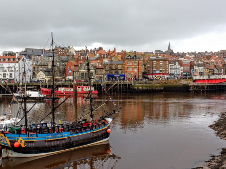 the Yorkshire Coast a view of the town of Whitby