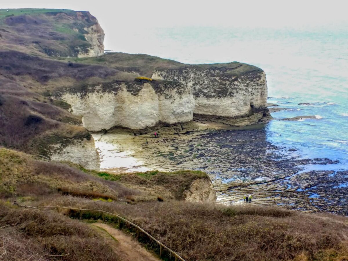 Yorkshire Coast Flambough Head and the chalk cliffs