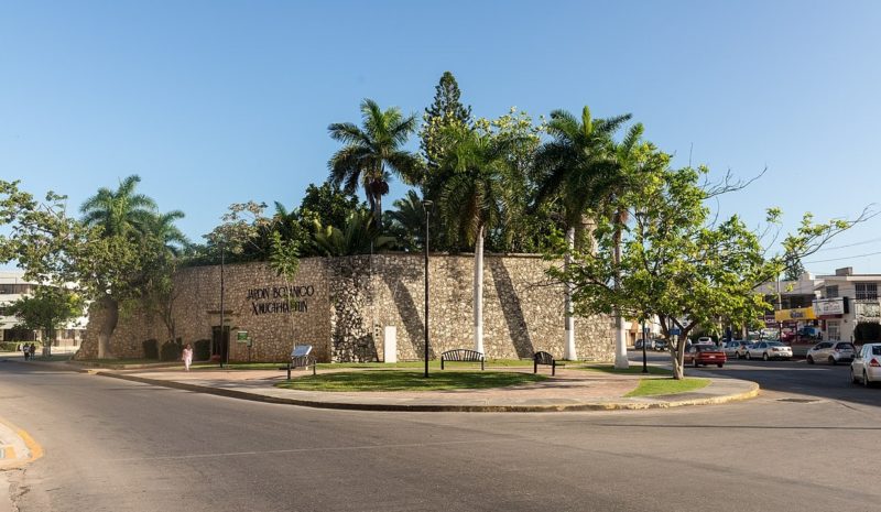 walls of the botanic gardens in Campeche