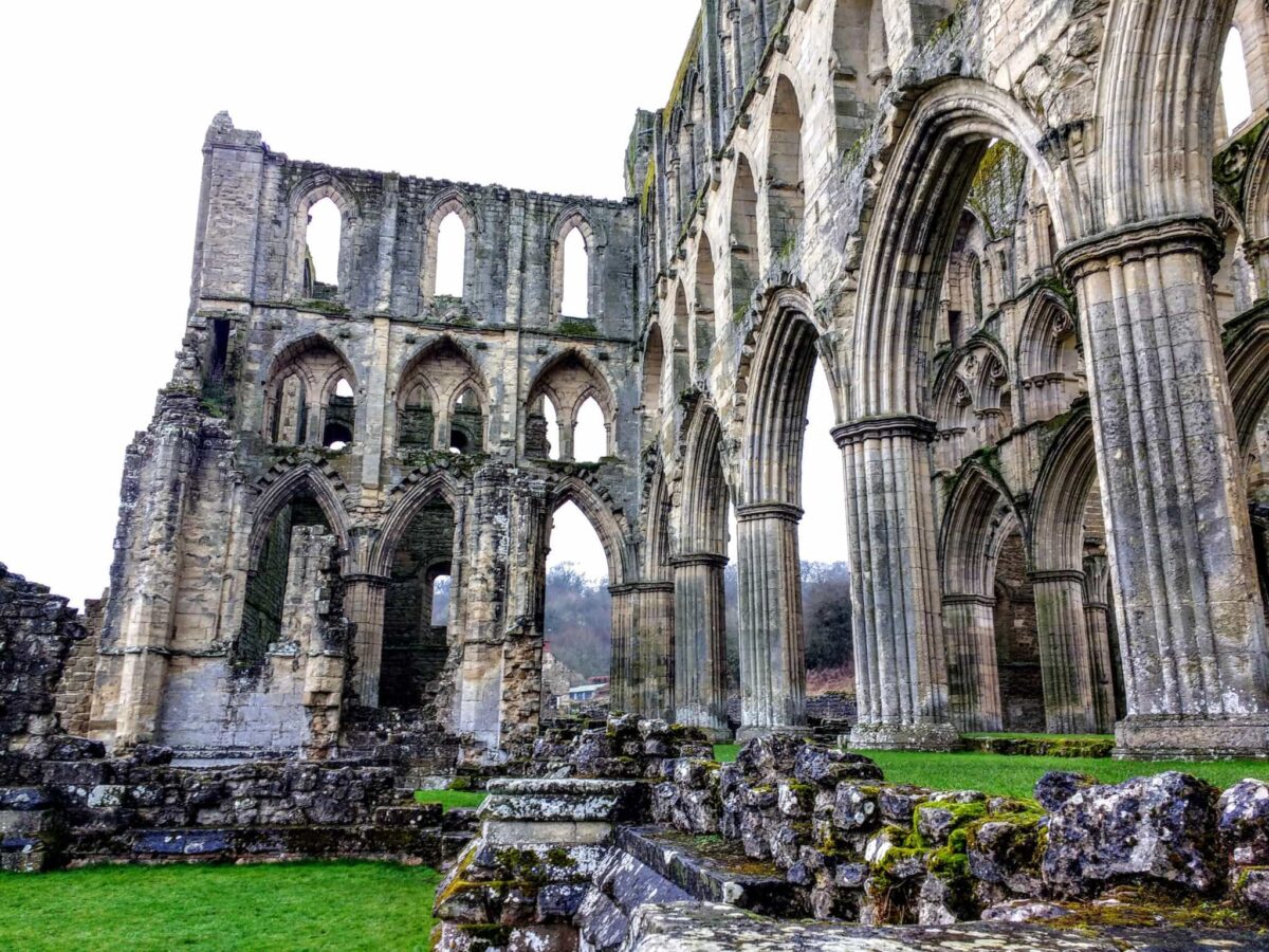 Rievaulx Abbey a haunting ruin in North Yorkshire