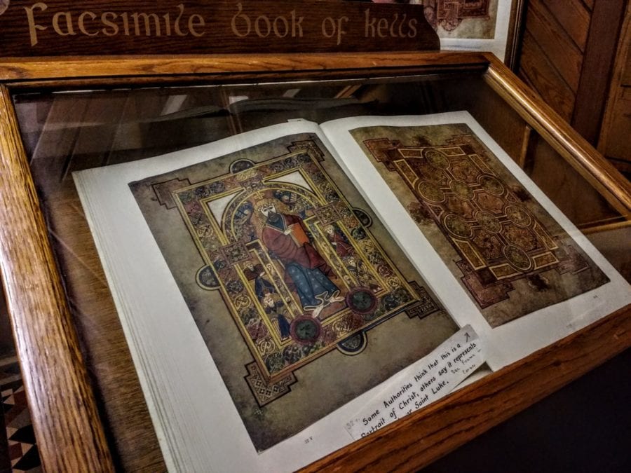 copy of the Book of Kells at Kells Ireland