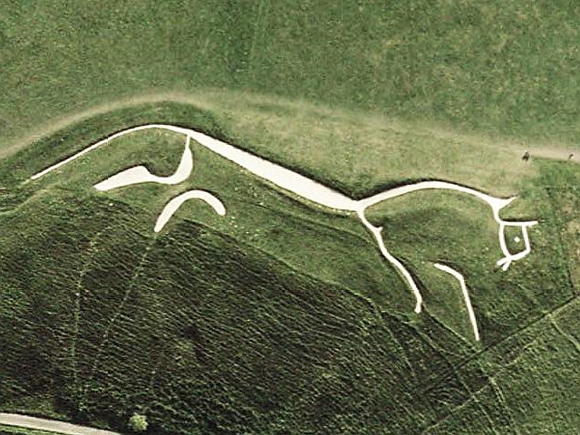 aerial view of the Vale of the Uffington White Horse