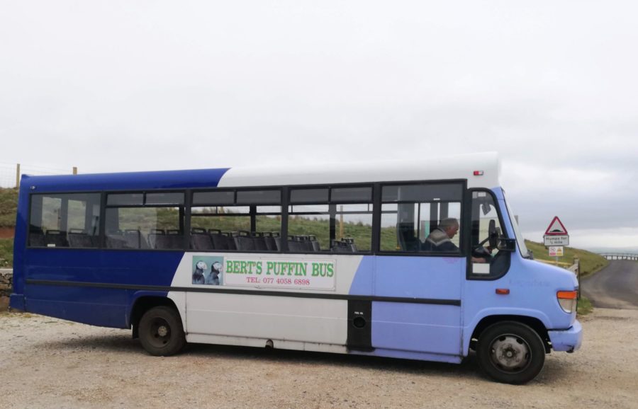 Berts Puffin Bus on tour of Rathlin Island