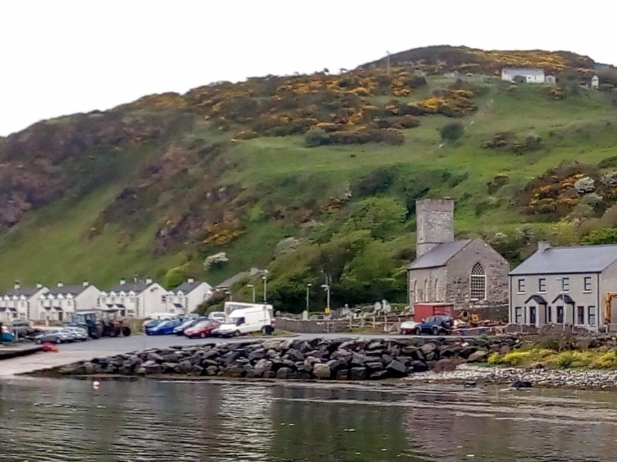 view of Rathlin Island Ireland from the Ferry