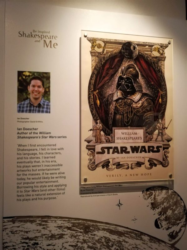 display in Stratford upon Avon of Star Wars William Shakespeare graphic novel