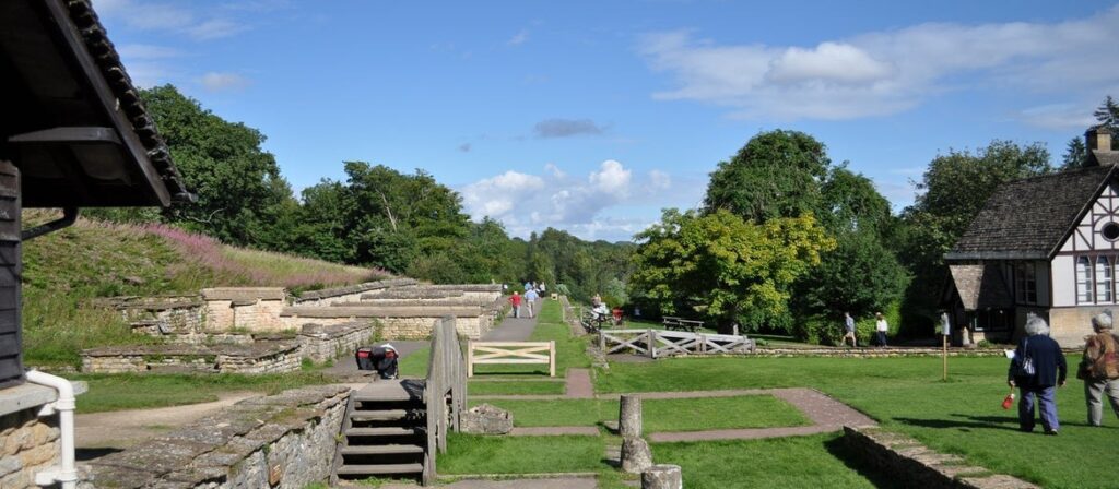 the ruins of the famous Chedworth Villa in Gloustershire.