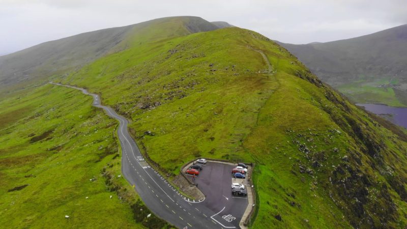 Famous Connor Pass at Dingle Peninsula in Ireland